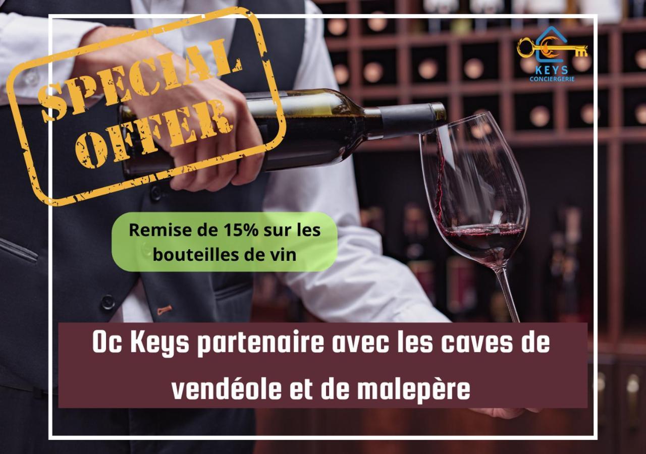 Le Cathare-Limoux-Wifi-Parking Free-Oc-Keys Apartment Ngoại thất bức ảnh